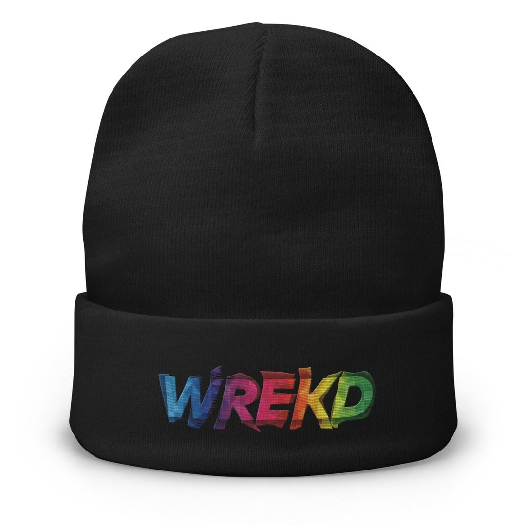 WREKD Colorful Embroidered Beanie at WREKD Co.