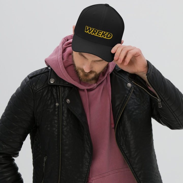 WREKD Yellow Embroidered Structured Twill Cap at WREKD Co.